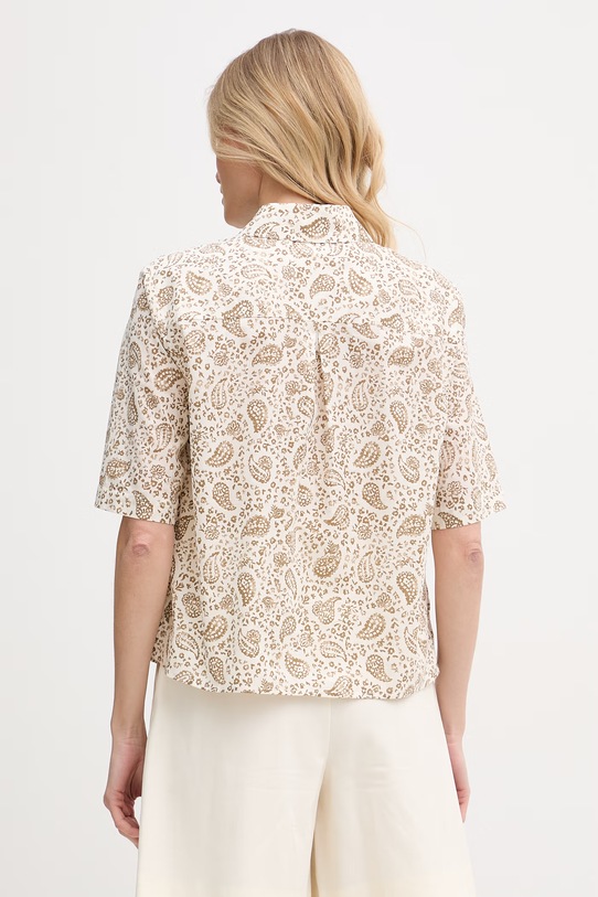 Odjeća United Colors of Benetton košulja za žene od pamuka 5Q6SDQ0AY bež