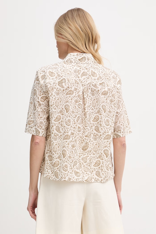 Odjeća United Colors of Benetton košulja za žene od pamuka 5Q6SDQ0AY bež