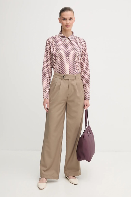 Košile United Colors of Benetton 5Q6SDQ0AY fialová AW25