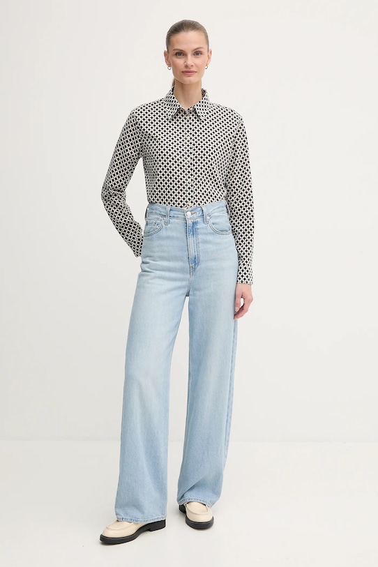 United Colors of Benetton cămașă 5Q6SDQ0AY bleumarin AW25