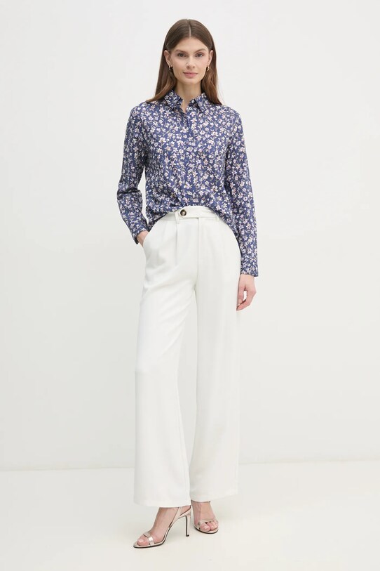 United Colors of Benetton camasa 5Q6SDQ0AY bleumarin SS25
