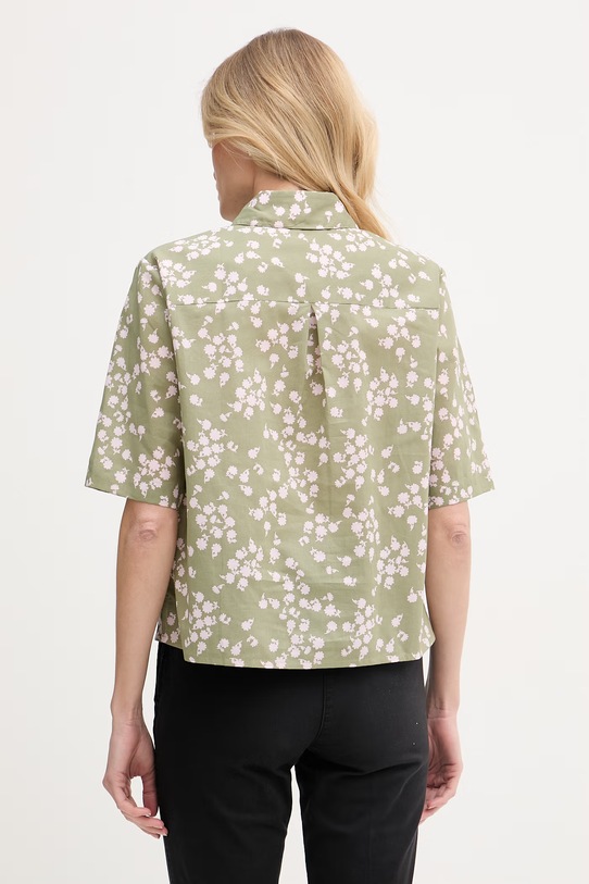 Odjeća United Colors of Benetton košulja za žene od pamuka 5Q6SDQ0AY zelena