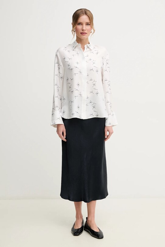 Шовкова сорочка MM 2516111037600 білий SS25