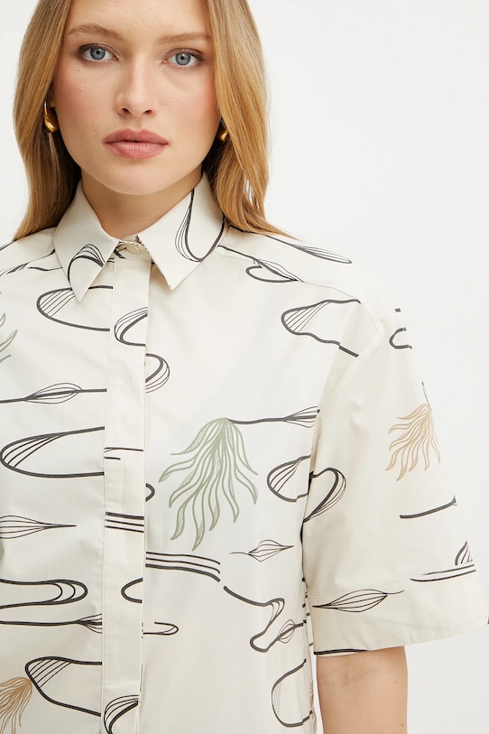 Хлопковая рубашка MM 2516111038600 бежевый