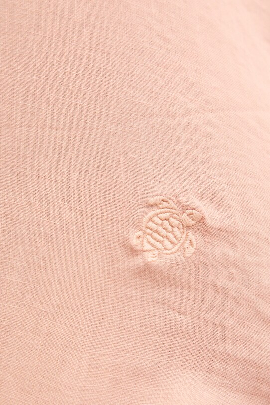 Vilebrequin cămașă de in FRAGANCE portocaliu FRGH9U10