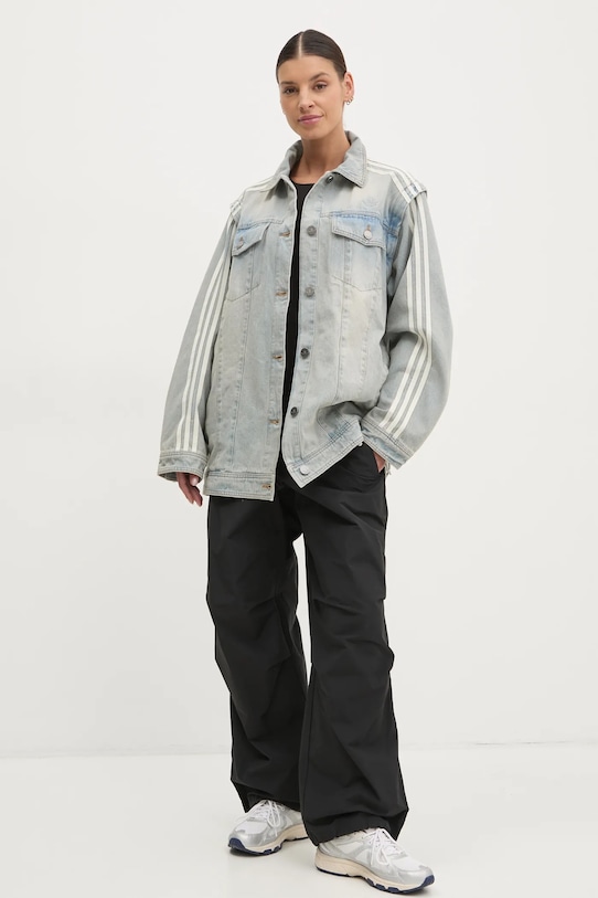 adidas Originals geaca DENIM SHIRT JKT JX9209 albastru SS25