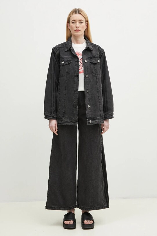 Дънкова риза от памук adidas Originals DENIM SHIRT JKT JY8882
