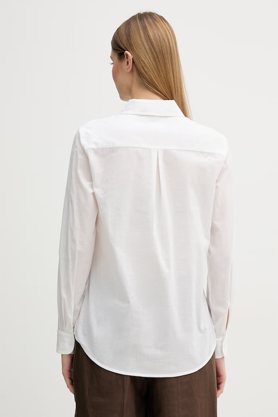 Odzież United Colors of Benetton koszula damska bawełniana 5WPQDQ0AX biały