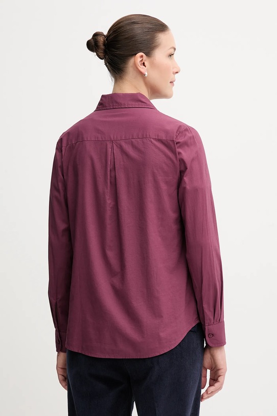 Ρούχα Βαμβακερό πουκάμισο United Colors of Benetton 5WPQDQ0AX μωβ