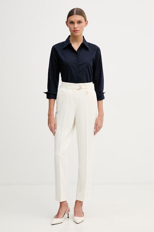 United Colors of Benetton koszula damska bawełniana 5WPQDQ0AX granatowy SS26