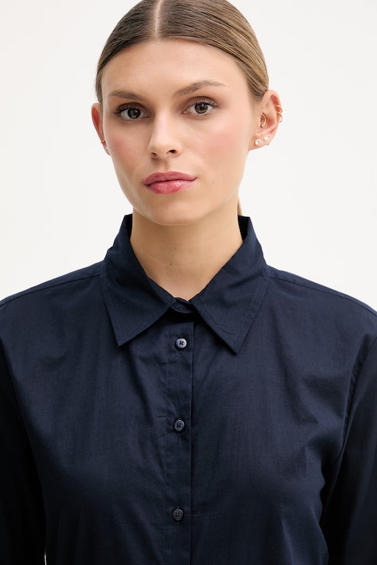 United Colors of Benetton koszula damska bawełniana granatowy 5WPQDQ0AX