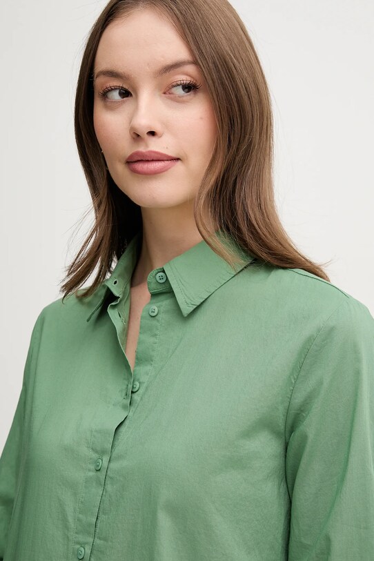 United Colors of Benetton cămașă din bumbac verde 5WPQDQ0AX
