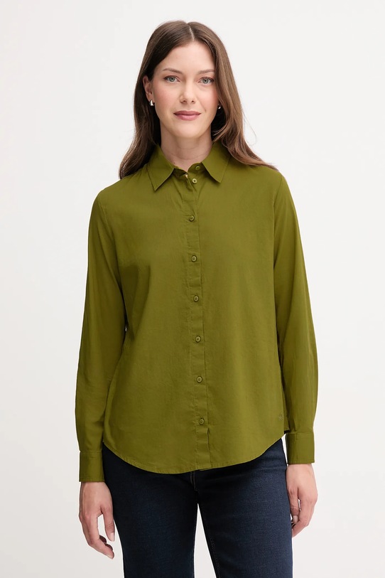 Bavlněná košile United Colors of Benetton hladký zelená 5WPQDQ0AX