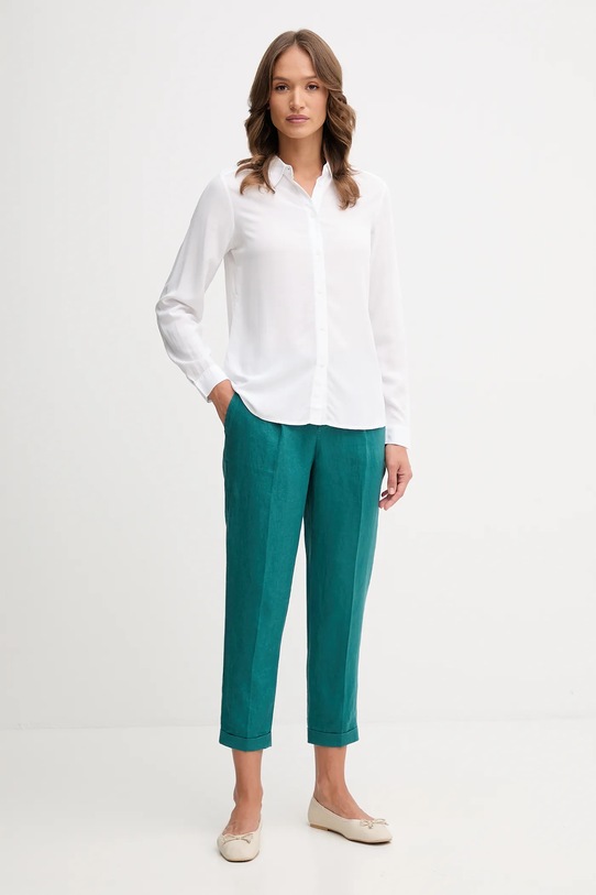 Πουκάμισο United Colors of Benetton 5WPWDQ0B0 λευκό AW25