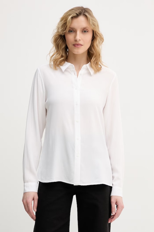 United Colors of Benetton koszula damska z wiskozy biały 5WPWDQ0B0