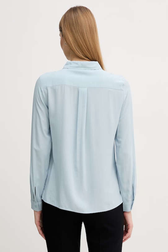Odzież United Colors of Benetton koszula damska z wiskozy 5WPWDQ0B0 niebieski