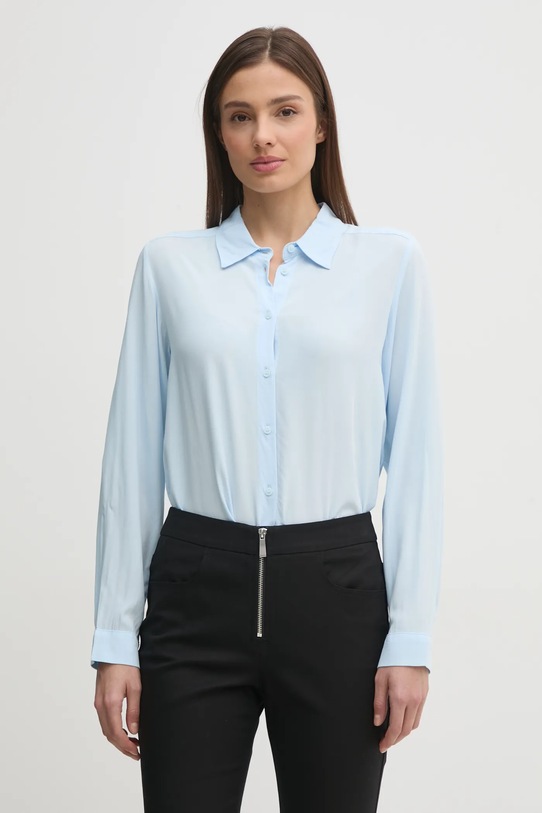 United Colors of Benetton camasa lung albastru 5WPWDQ0B0