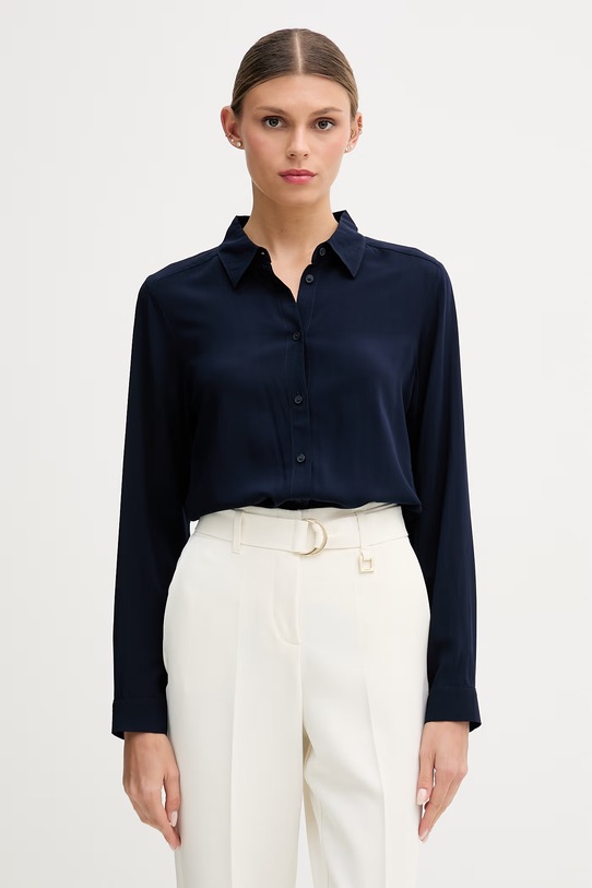 United Colors of Benetton koszula damska z wiskozy granatowy 5WPWDQ0B0