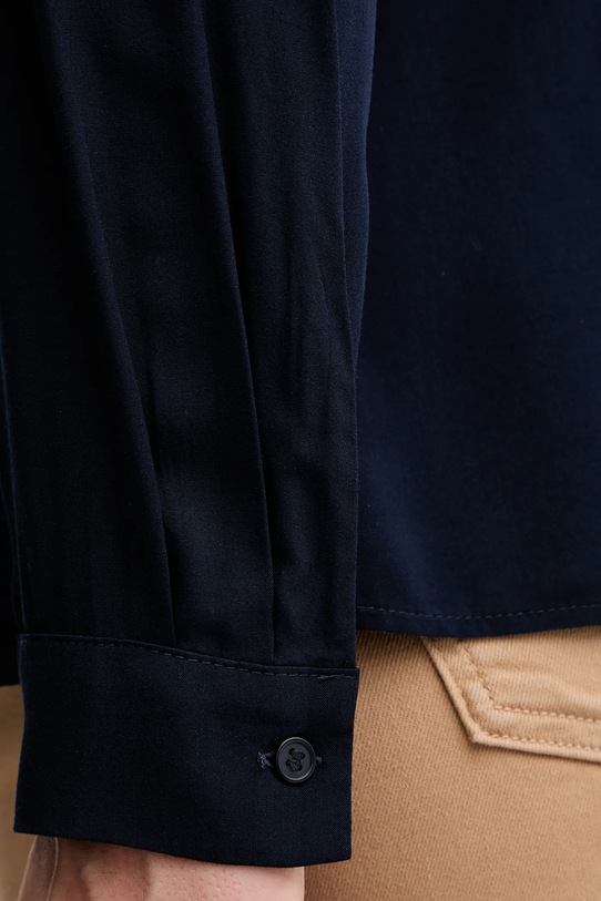 Πουκάμισο United Colors of Benetton 5WPWDQ0B0 σκούρο μπλε