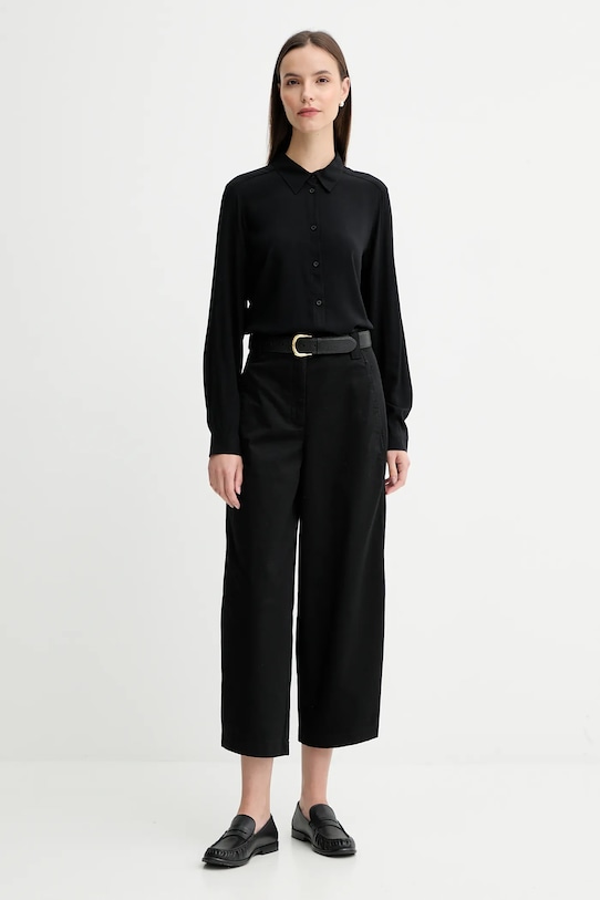 Košile United Colors of Benetton 5WPWDQ0B0 černá AW25