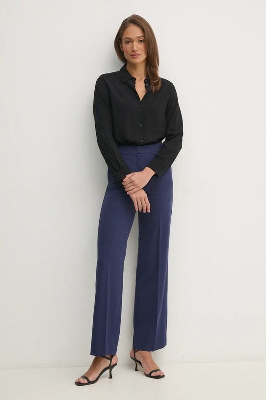 United Colors of Benetton camasa 5WPWDQ0B0 negru AW25