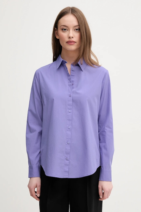 United Colors of Benetton cămașă din bumbac violet 5HAXDQ0AX