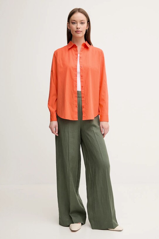 Бавовняна сорочка United Colors of Benetton 5HAXDQ0AX помаранчевий SS25