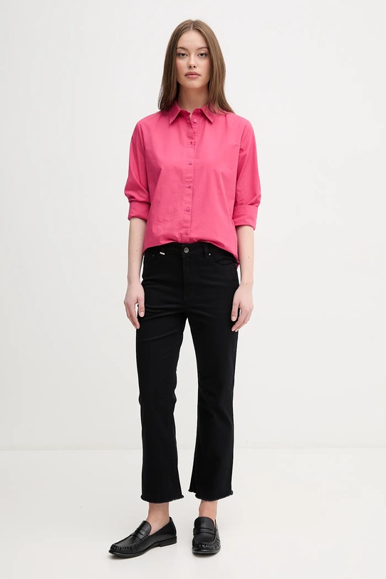 United Colors of Benetton cămașă din bumbac 5HAXDQ0AX roz SS25