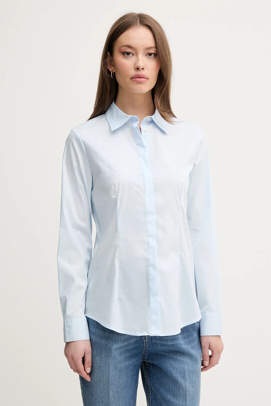 United Colors of Benetton koszula z elastanem niebieski 54KXDQ03B