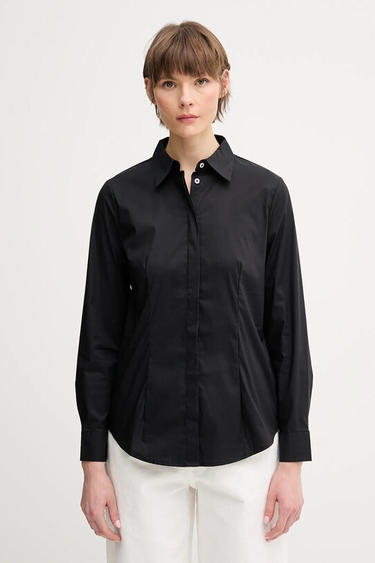 Рубашка United Colors of Benetton casual чёрный 54KXDQ03B