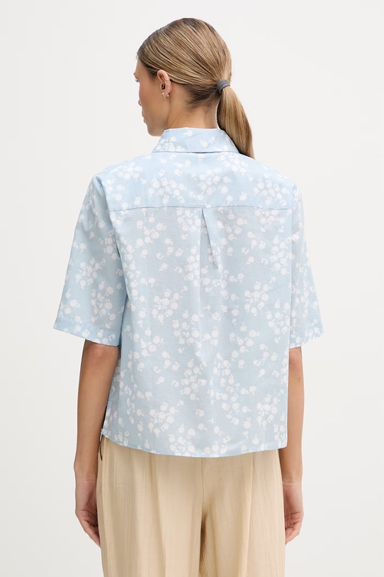 Oblečení United Colors of Benetton košile dámská bavlněná 5Q6SDQ07O modrá