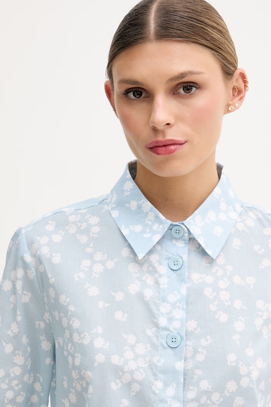 United Colors of Benetton košile dámská bavlněná modrá 5Q6SDQ07O