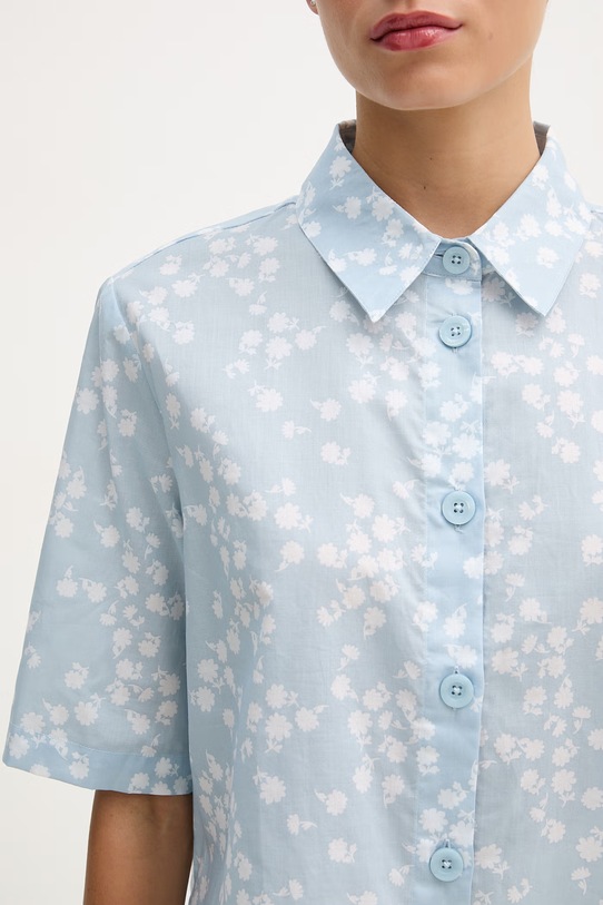 United Colors of Benetton košile dámská bavlněná 5Q6SDQ07O modrá