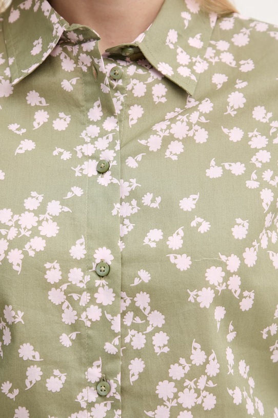 United Colors of Benetton cămașă de femei din bumbac 5Q6SDQ07O verde