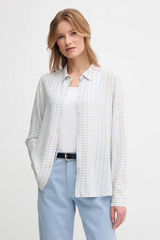 Сорочка United Colors of Benetton візерунок блакитний 5T17DQ0AZ