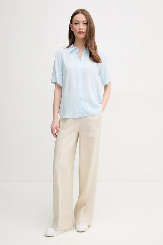 United Colors of Benetton koszula 5WPWDQ0B1 niebieski SS25