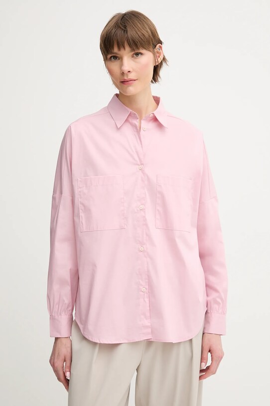 United Colors of Benetton cămașă lung roz 54KXDQ0B2