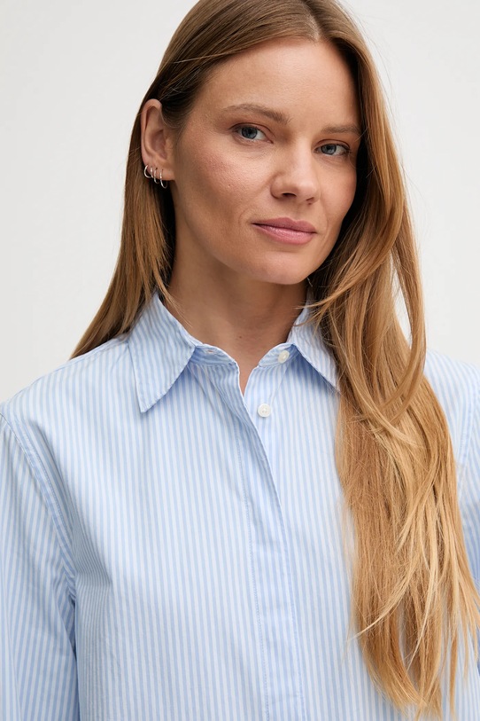 United Colors of Benetton cămașă din bumbac albastru 59T7DQ0BH