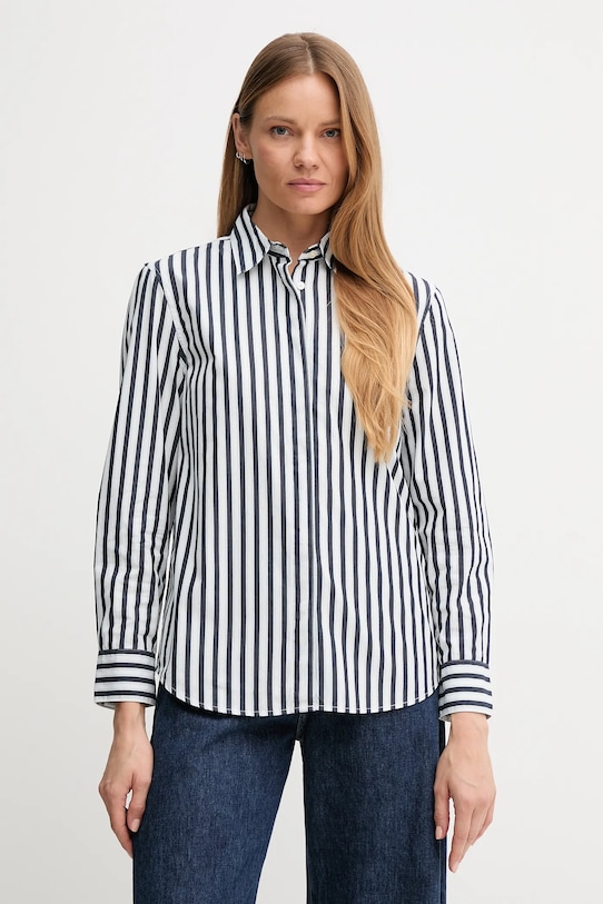 United Colors of Benetton koszula bawełniana bawełna granatowy 59T7DQ0BH