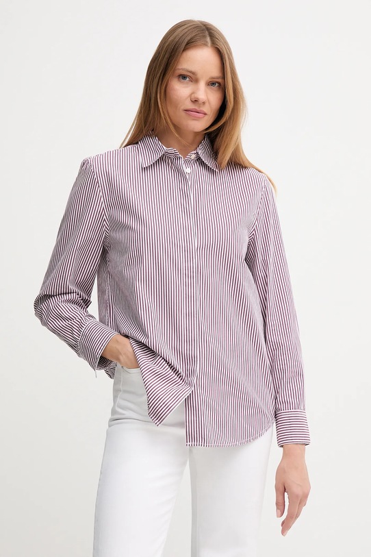 United Colors of Benetton koszula bawełniana bawełna bordowy 59T7DQ0BH