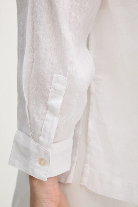 Lanena košulja United Colors of Benetton 5BMLDQ0BA bijela