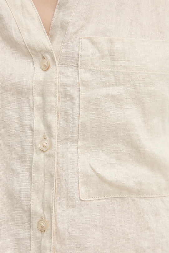 United Colors of Benetton cămașă de in 5BMLDQ0BA bej