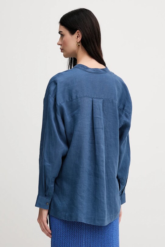 Ρούχα Πουκάμισο από λινό United Colors of Benetton 5BMLDQ0BA μπλε
