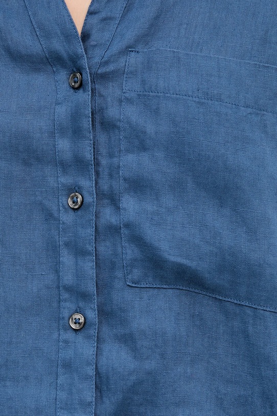 Πουκάμισο από λινό United Colors of Benetton 5BMLDQ0BA μπλε
