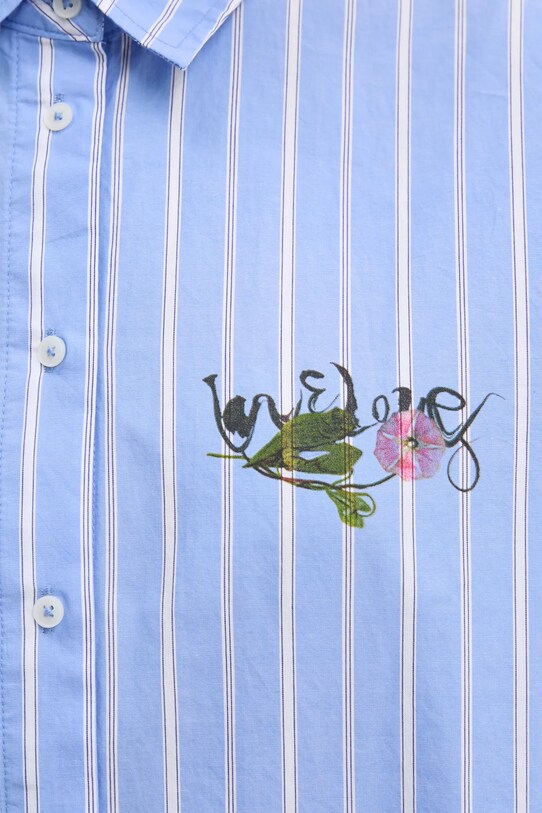 Desigual camicia in cotone DONT DO IT 25SWCW16 blu