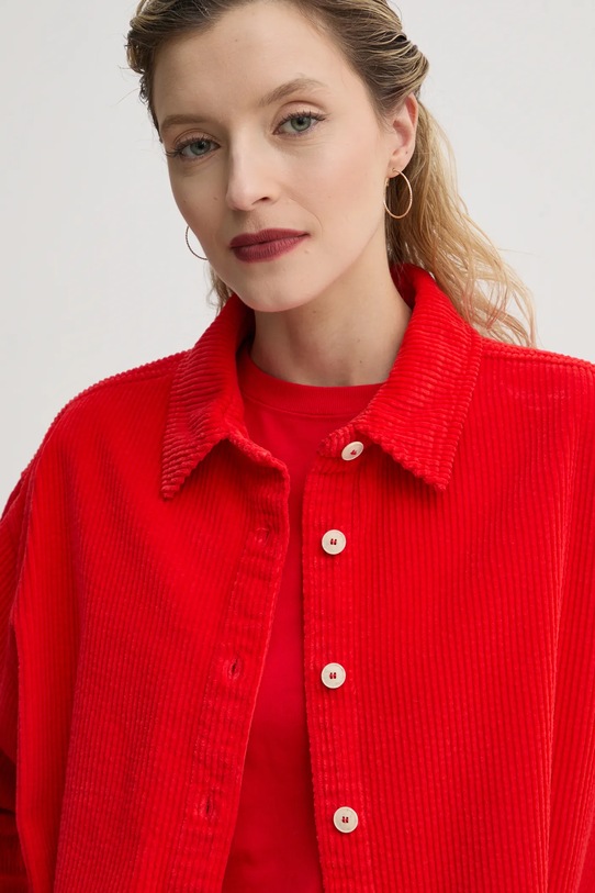 Вельветова сорочка American Vintage червоний PADO06AE25