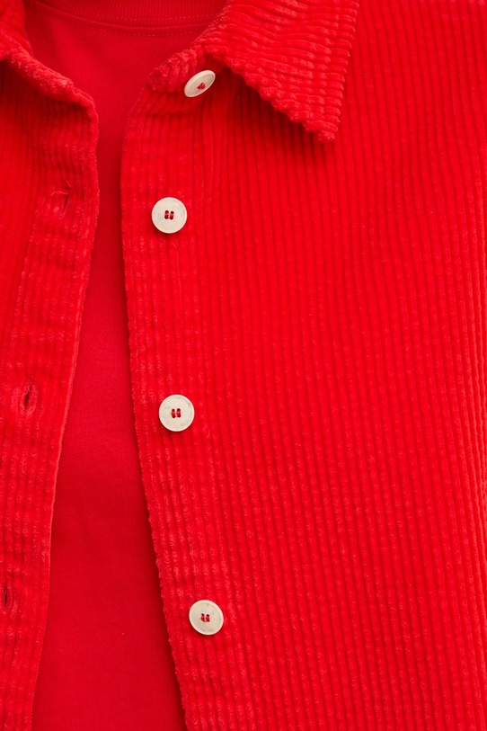 Вельветова сорочка American Vintage PADO06AE25 червоний