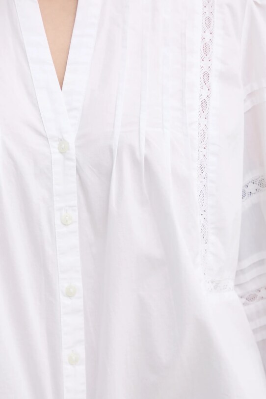 Levi's camicia in cotone MANDY LS BLOUSE 001HN bianco