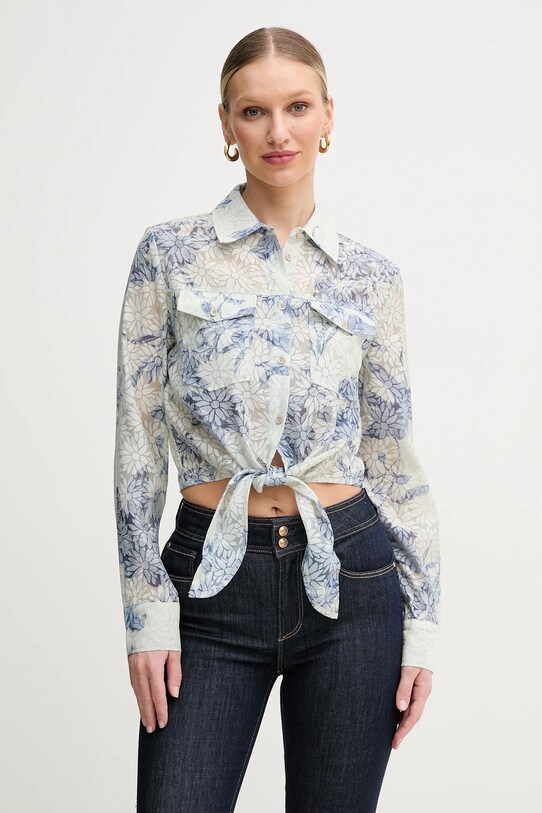 Guess koszula ADELAIDE regular beżowy W5GH03.WH4K2