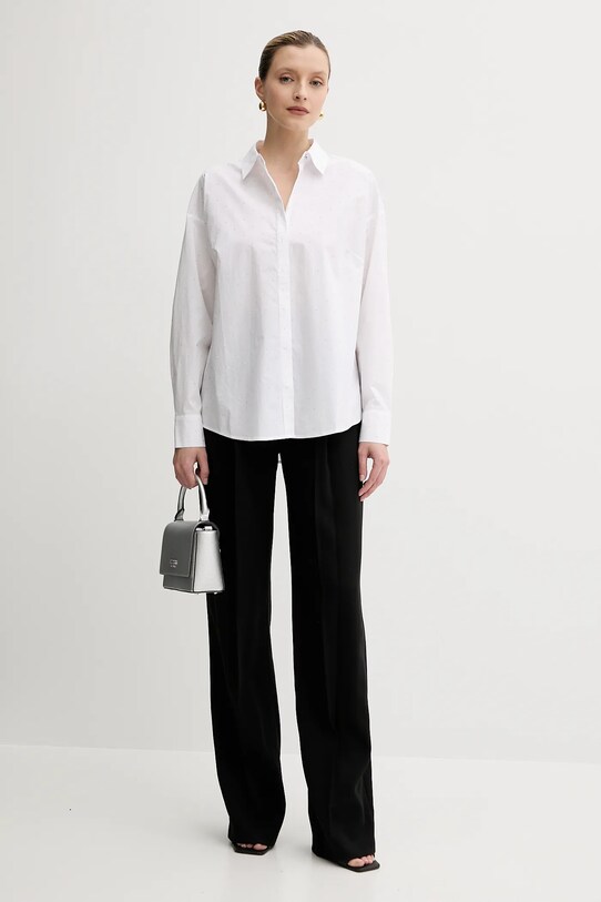 Guess camicia in cotone SILVIA W5GH42.WGWS0 bianco SS25